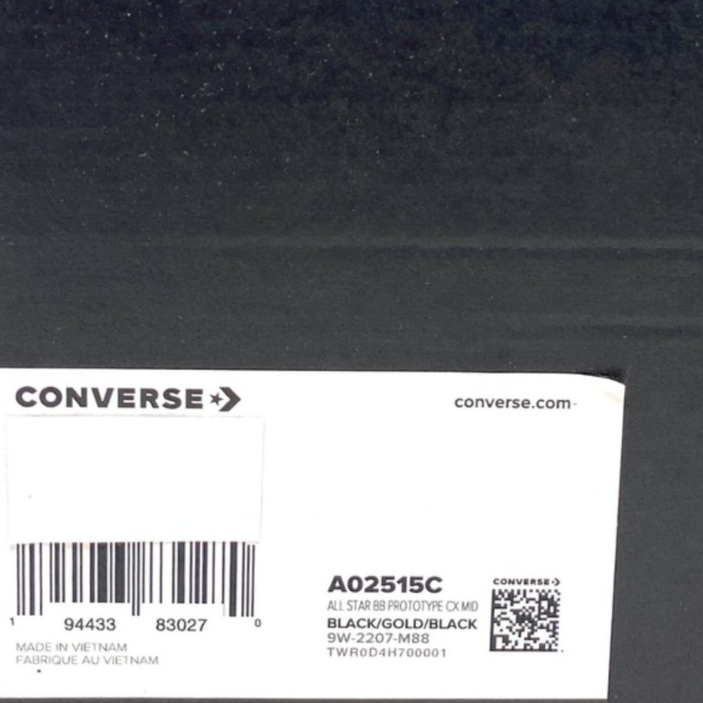 Converse BB Prototype CX Gold Black Mesh Women's Mid Basketball Sneakers A02515C - Picture 2 of 11